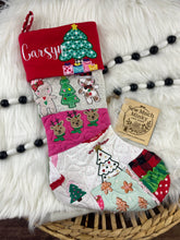 Load image into Gallery viewer, Memory Keepsake Christmas Stocking from Baby Clothes | Personalized Name Cuff | Quilted Patchwork Heirloom | Custom Handmade Gift
