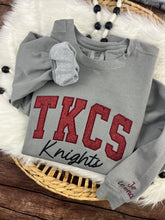 Load image into Gallery viewer, The King’s Christian School TKCS Knights Sweatshirt – Custom Embroidered School Spirit Crewneck
