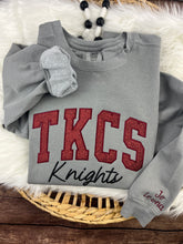 Load image into Gallery viewer, The King’s Christian School TKCS Knights Sweatshirt – Custom Embroidered School Spirit Crewneck
