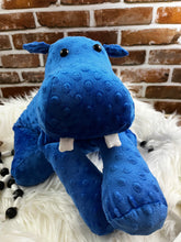 Load image into Gallery viewer, 2lbs -15lbs Weighted Hippo Stuffed Minky Animal Lap Pad -for Comfort, Special Needs, Sleep, Anxiety and Stress Relief - Custom Made
