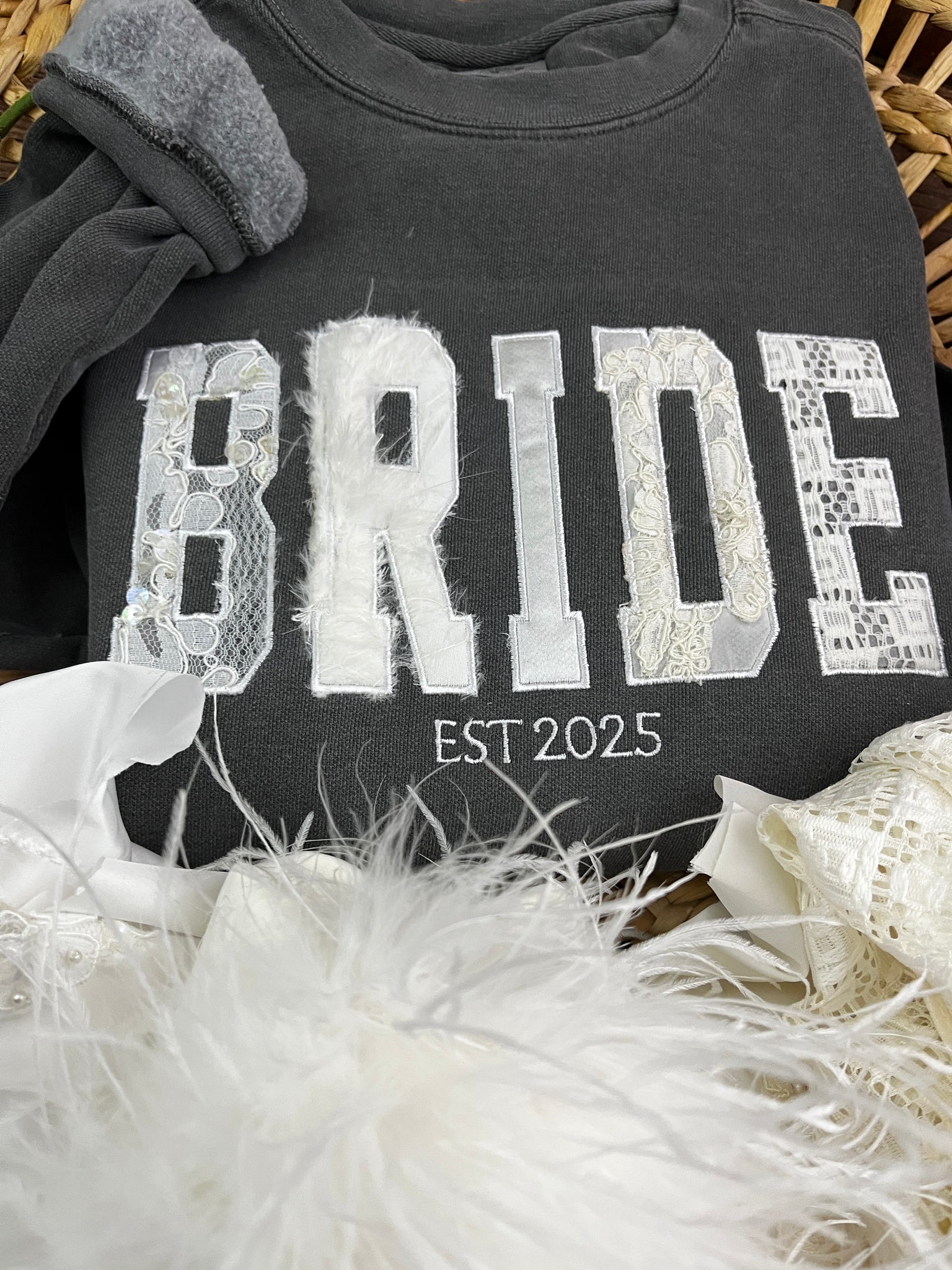 **Custom Memory Keepsake BRIDE or custom name Shirt – Wedding Dress Appliqué – Personalized Sweatshirt or T-Shirt – Anniversary Gift – Memorial **Custom Memory Keepsake BRIDE or custom name Shirt – Wedding Dress Appliqué – Personalized Sweatshirt or T-Shirt – Anniversary Gift – Memorial