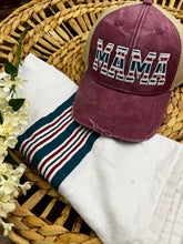 Load image into Gallery viewer, MAMA, Dad Mom Pop Embroidered Hat Custom Name Text Gift Swaddle Hospital Blanket Keepsake Newborn Baby Announcement Adjustable Cap Personalized**
