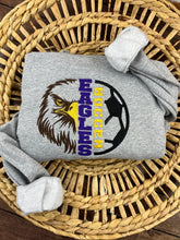 Load image into Gallery viewer, **Eagles Soccer Sweatshirt or T-Shirt | Comfort Colors, Jerzees Crewneck, Hoodie Upgrade | Custom Thread Color | Team Spirit, Mom Game Day Shirt**
