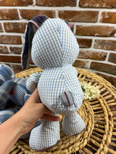 Load image into Gallery viewer, Custom Memory Rabbit Stuffed Animal Made from Clothing – Keepsake Bunny Gift – Personalized Handmade Plush Toy – Bereavement Memorial

