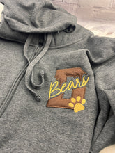 Load image into Gallery viewer, Delran Bears Embroidered Full-Zip Hoodie | D Bears Script Left Chest | Spirit Wear Fundraiser
