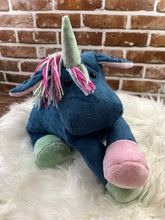 Load image into Gallery viewer, 2lbs -10lbs Weighted Unicorn or Horse Stuffed Minky Animal Lap Pad -for Comfort, Special Needs, Sleep, Anxiety and Stress Relief - Custom Made
