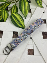 Load image into Gallery viewer, Cute Keychain Wristlet Key Fob - Paw Prints, Flowers, Butterflies
