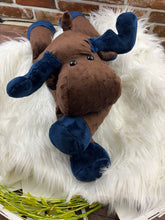 Load image into Gallery viewer, 2lbs -15lbs Weighted  Moose Stuffed Minky Animal Lap Pad -for Comfort, Special Needs, Sleep, Anxiety and Stress Relief - Custom Made
