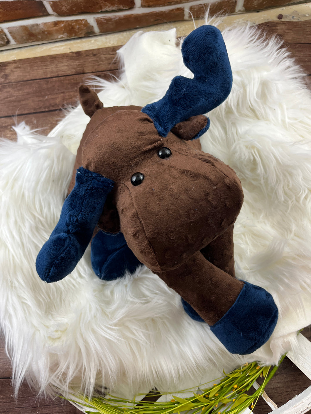 2lbs -15lbs Weighted  Moose Stuffed Minky Animal Lap Pad -for Comfort, Special Needs, Sleep, Anxiety and Stress Relief - Custom Made