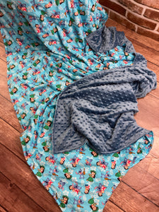 Lilo and Stitch - Weighted Blanket or Lap Pad Cotton Fabric - Toddler, Child, Teen, Adult -Dot Minky - Anxiety, Sleep.