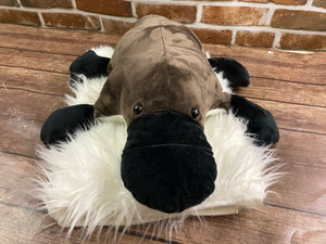 2lbs -10lbs Weighted  l Stuffed Platypus Minky Animal Lap Pad -for Comfort, Special Needs, Sleep, Anxiety and Stress Relief - Custom Made