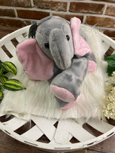 Load image into Gallery viewer, 2lbs -10lbs Weighted Elephant Stuffed Minky Animal Lap Pad -for Comfort, Special Needs, Sleep, Anxiety and Stress Relief - Custom Made
