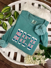 Load image into Gallery viewer, NICU Nurse sweatshirt from Baby Hospital Blanket - Labor and Delivery RN NICU - Fabric Keepsake Sweatshirts - Applique
