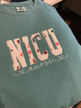 Load image into Gallery viewer, NICU Nurse sweatshirt from Baby Hospital Blanket - Labor and Delivery RN NICU - Fabric Keepsake Sweatshirts - Applique
