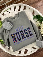 Load image into Gallery viewer, Vet NURSE Embroidered Sweatshirt - Rainbow paw Prints 🐾 , Applique
