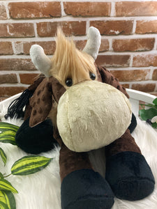 2lbs -10lbs Weighted Highland Cow Stuffed Minky Animal Lap Pad -for Comfort,  Anxiety and Stress Relief - Custom Made