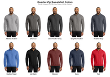 Load image into Gallery viewer, Port and Company quarter zip sweatshirt color chart
