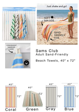 Load image into Gallery viewer, Personalized Embroidered Beach or Cabana Pool Oversized or Sand Friendly Towels
