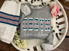 Load image into Gallery viewer, OBGYN Sweatshirt from Baby Hospital Swaddle Blanket - Labor Delivery Doctor, Nurse Fabric Keepsake Sweatshirts Appliqué
