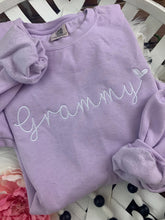 Load image into Gallery viewer, Custom Embroidered MAMA Sweatshirt - Grammy, Grandma, Personalized names Est. date Tshirt
