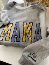 Load image into Gallery viewer, Baby Clothes Keepsake Sweatshirt Mama - Custom Applique, New Mom Gift
