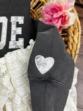 Load image into Gallery viewer, Custom Memory Keepsake BRIDE, Custom name, or WIFE Shirt Wedding Dress Appliqué Personalized Sweatshirt Anniversary Gift Clothing
