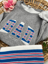 Load image into Gallery viewer, Curved DAD - Grandpa - Hospital Swaddle Blanket - Comfort, Fathers Day Custom Appliqué Apparel / Daddy - Keepsake Sweatshirts Embroidered
