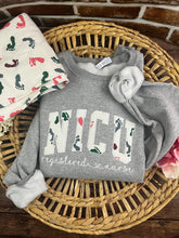 Load image into Gallery viewer, Curved NICU Nurse Sweatshirt from Baby Hospital Blanket - Labor and Delivery RN NICU - Fabric Keepsake Sweatshirt or T-shirt - Applique
