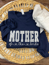 Load image into Gallery viewer, Custom Memory Keepsake BRIDE, Custom name, or WIFE Shirt Wedding Dress Appliqué Personalized Sweatshirt Anniversary Gift Clothing
