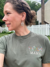 Load image into Gallery viewer, Wildflowers - Floral Mama Embroidered Shirt - Mom - Grammy - Comfort Colors Embroidered - Mommy
