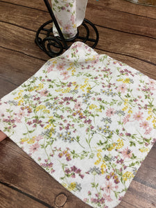 Floral Reusable Paper Towels with Snaps, Napkins Terry Cloth. Nonpaper, Cloth, Paperless, Eco-Friendly Kitchen - Zero Waste Fun Prints