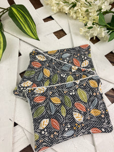 Fall Leaves Reusable Kitchen Sponges- Perfect for cleaning dishes, counters and Cast Iron Pots. Mesh side for extra cleaning power.