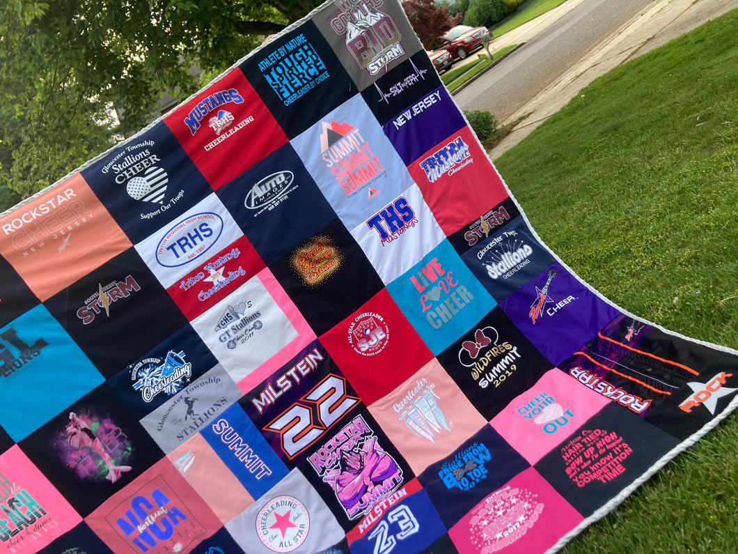 Memory Quilt - Made from loved clothing - affordable blankets