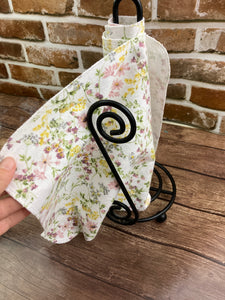 Floral Reusable Paper Towels with Snaps, Napkins Terry Cloth. Nonpaper, Cloth, Paperless, Eco-Friendly Kitchen - Zero Waste Fun Prints