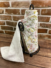 Load image into Gallery viewer, Floral Reusable Paper Towels with Snaps, Napkins Terry Cloth. Nonpaper, Cloth, Paperless, Eco-Friendly Kitchen - Zero Waste Fun Prints
