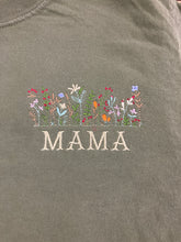 Load image into Gallery viewer, Wildflowers - Floral Mama Embroidered Shirt - Mom - Grammy - Comfort Colors Embroidered - Mommy
