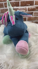 Load and play video in Gallery viewer, 2lbs -10lbs Weighted Unicorn or Horse Stuffed Minky Animal Lap Pad -for Comfort, Special Needs, Sleep, Anxiety and Stress Relief - Custom Made
