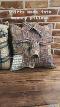 Load and play video in Gallery viewer, Memory Pillows Made from loved ones clothes
