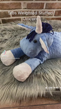 Load and play video in Gallery viewer, 2lbs -10lbs Weighted Unicorn or Horse Stuffed Minky Animal Lap Pad -for Comfort, Special Needs, Sleep, Anxiety and Stress Relief - Custom Made
