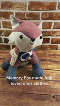 Load and play video in Gallery viewer, Memory Fox Made from loved ones clothes
