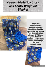 Load image into Gallery viewer, Toy Story Weighted Blanket or Lap Pad Cotton Fabric - Toddler, Child, Teen, Adult -Dot Minky - Anxiety, Sleep.
