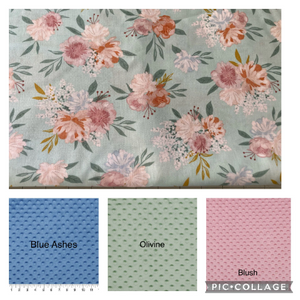 Roses Weighted Blanket or Lap Pad Cotton Fabric - Toddler, Child, Teen, Adult -Dot Minky - Anxiety, Sleep.