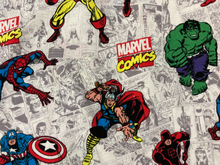 Load image into Gallery viewer, Avengers Marvel Comics Weighted Blanket or Lap Pad Cotton Fabric - Toddler, Child, Teen, Adult -Dot Minky - Anxiety, Sleep.
