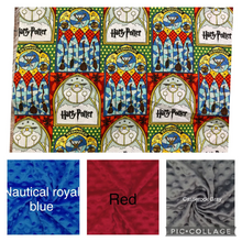 Load image into Gallery viewer, Wizard  Stained Glass Windows Weighted Blanket or Lap Pad Cotton Fabric - Toddler, Child, Teen, Adult -Dot Minky - Anxiety, Sleep.
