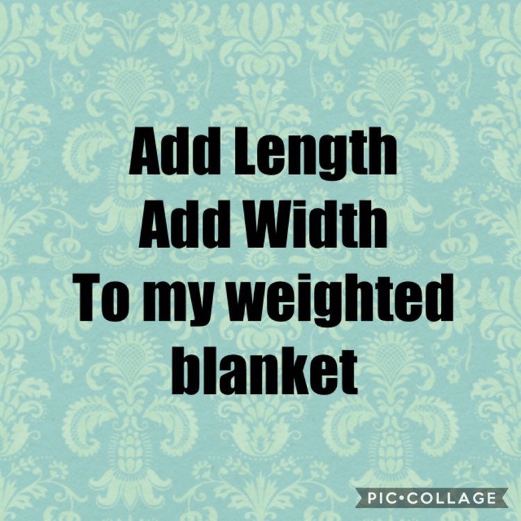 Add On Item *** Add Length and/or Width To Blanket