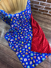 Load image into Gallery viewer, READY TO SHIP -Weighted Blanket- 5lbs Pokemon - -Red Minky- Toddler, Kids, Child, Teen, Adult  - Anxiety Sleep
