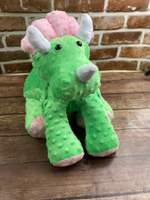 Load image into Gallery viewer, 2lbs -10lbs Weighted  Triceratops Dinosaur Stuffed Minky Animal Lap Pad -for Comfort, Special Needs, Sleep, Anxiety and Stress Relief - Custom Made
