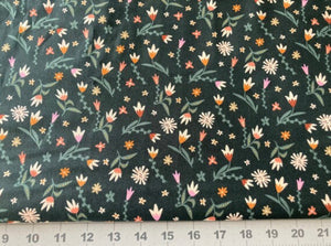 Green Floral Flowers Wildflowers- Weighted Blanket or Lap Pad Cotton Fabric - Toddler, Child, Teen, Adult -Dot Minky - Anxiety, Sleep.