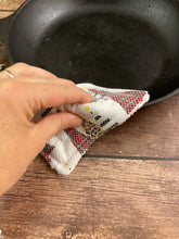 Load image into Gallery viewer, Christmas Tree Reusable Kitchen Sponges- Perfect for cleaning dishes, counters and Cast Iron Pots. Mesh side for extra cleaning power.
