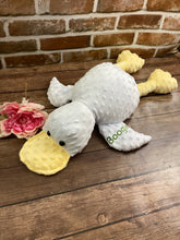 Load image into Gallery viewer, 2lbs -10lbs Weighted Duck Stuffed Minky Animal Lap Pad -for Comfort, Special Needs, Sleep, Anxiety and Stress Relief - Custom Made
